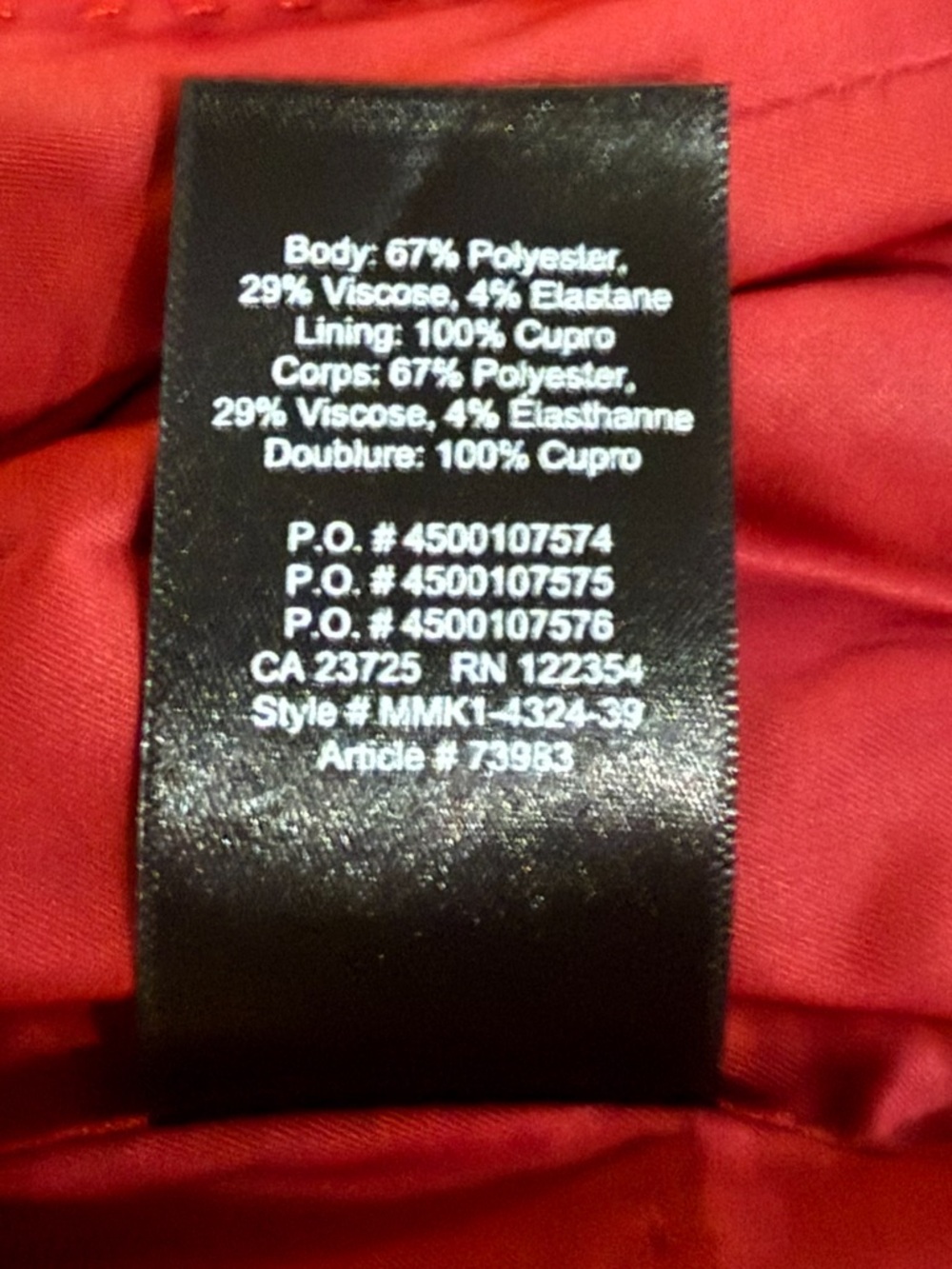 Aritzia Babaton Red Blazer, Size 10 - Picture 9 of 9